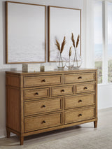 Sharlance 5-Piece California King Upholstered Panel Bed with Dresser and 2 Nightstands (King/California King Upholstered Panel Headboard, California King Upholstered Panel Footboard/Rails/Slats, Dresser, Nightstand, Nightstand)