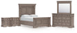 Blairhurst 7-Piece Queen Panel Bed with Mirrored Dresser and 2 Nightstands (Queen Panel Footboard with Slats, Queen Panel Headboard, Queen/King Panel Rails, Dresser, Bedroom Mirror, Nightstand, Nightstand)