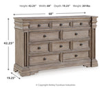 Blairhurst King Panel Bed, Dresser, Chest and 2  Nightstands