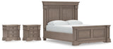 Blairhurst 5-Piece California King Panel Bed with 2 Nightstands (King/California King Panel Footboard with Slats, King/California King Panel Headboard, California King Panel Rails, Nightstand, Nightstand)