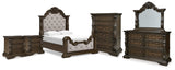 Maylee Queen Panel Bed, Dresser, Mirror, Chest and 2 Nightstands