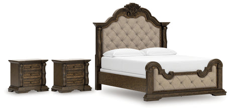 Maylee 5-Piece California King Upholstered Bed with 2 Nightstands (King/California King Upholstered Panel Footboard with Slats, King/California King Upholstered Panel Headboard, California King Panel Rails, Nightstand, Nightstand)