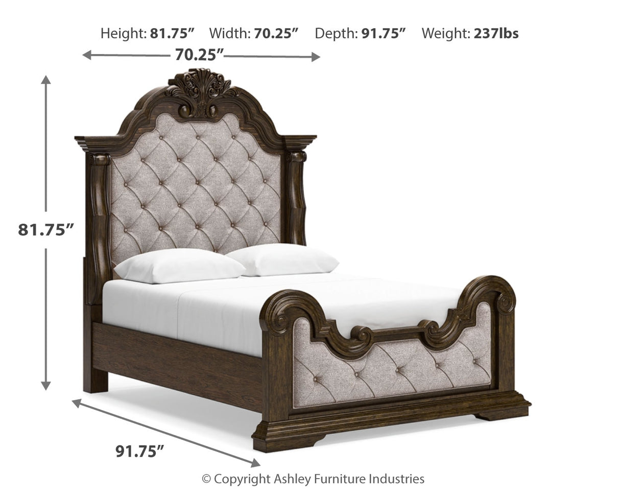 Maylee 5-Piece Queen Upholstered Bed with 2 Nightstands (Queen Upholstered Panel Footboard with Slats, Queen Upholstered Panel Headboard, Queen/King Panel Rails, Nightstand, Nightstand)