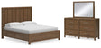 Cabalynn California King Panel Bed with Storage, Dresser and Mirror (Bed Size: California King)