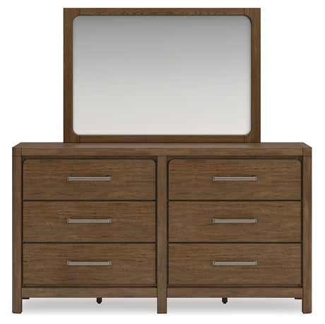 Cabalynn King Upholstered Bed, Dresser, Mirror and Nightstand