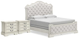 Arlendyne King Panel Bed and 2 Nightstands