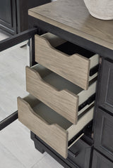 Foyland 5-Piece King Panel Storage Bed with Mirrored Dresser (King/California King Storage Footboard, King/California King Panel Headboard, King Panel Rails with Roll Slats, Dresser, Bedroom Mirror)