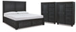 Foyland King Panel Storage Bed and 2 Chests