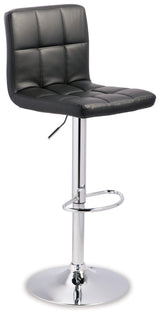 Bellatier Adjustable Height Bar Stool (Color: Black/Chrome Finish)