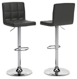 Bellatier Adjustable Height Bar Stool (Color: Black/Chrome Finish)