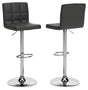 Bellatier Adjustable Height Bar Stool (Color: Black/Chrome Finish)