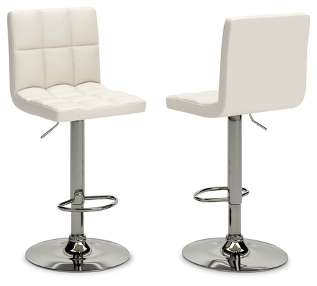 Bellatier Adjustable Height Bar Stool (Color: Bone)