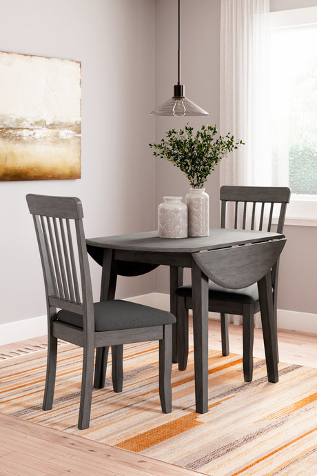 Shullden 3-Piece Dining Table and 2 Chairs (Drop Leaf Dining Table, Dining Chair, Dining Chair)