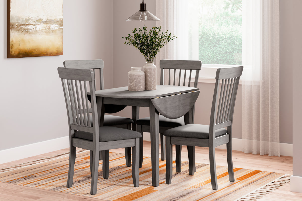 Shullden 5-Piece Dining Table and 4 Chairs (Drop Leaf Dining Table, Dining Chair, Dining Chair, Dining Chair, Dining Chair)