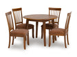 Berringer 5-Piece Dining Table and 4 Chairs (Dining Chair, Dining Chair, Dining Chair, Dining Chair, Dining Drop Leaf Table)