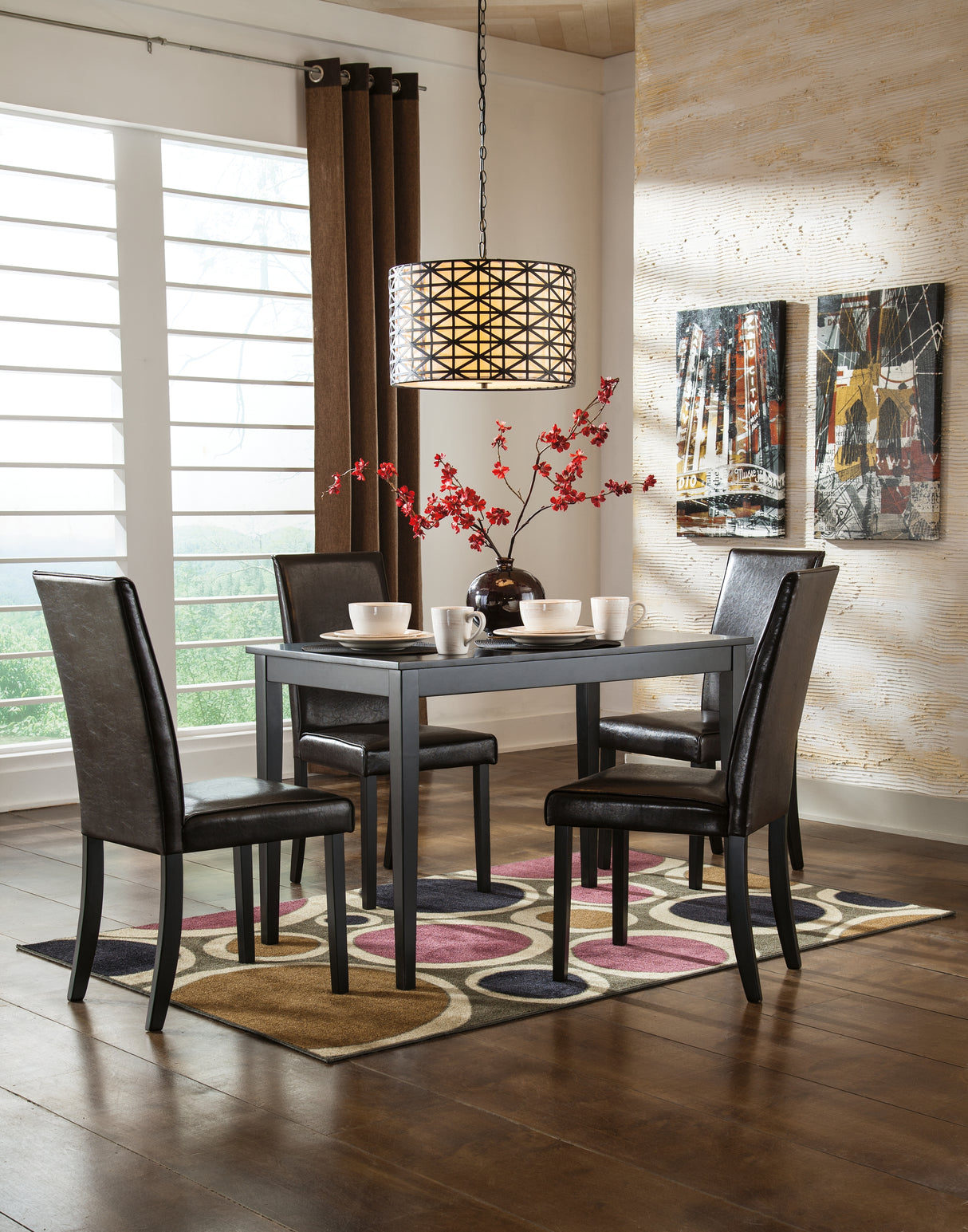 Kimonte 5-Piece Dining Table and 4 Chairs (Dining Chair, Dining Chair, Dining Chair, Dining Chair, Dining Table)
