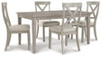 Parellen 5-Piece Dining Table and 4 Chairs (Dining Table, Dining Chair, Dining Chair, Dining Chair, Dining Chair)