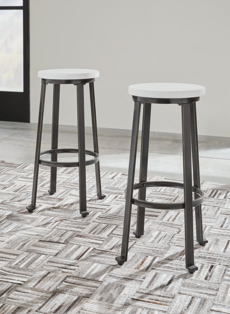Challiman Bar Height Stool (Color: Vintage White)
