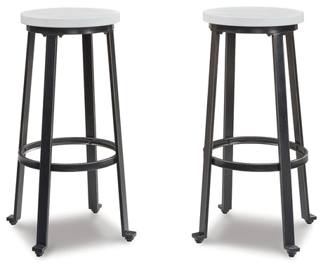 Challiman Bar Height Stool (Color: Vintage White)