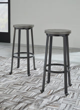 Challiman Bar Height Stool (Variation Color: Antique Gray)