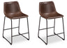 Centiar Counter Height Bar Stool (Color: Brown, Barstool Height: Counter Height)