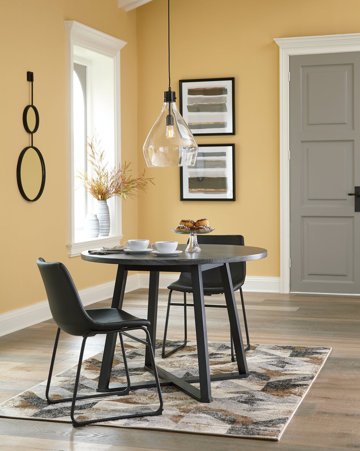 3-Piece Dining Package (Color: Black)