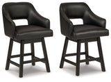 Tallenger Counter Height Bar Stool (Color: Black/Dark Brown, Barstool Height: Counter Height)