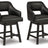 Tallenger Counter Height Bar Stool (Color: Black/Dark Brown, Barstool Height: Counter Height)