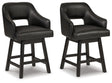 Tallenger Counter Height Bar Stool (Color: Black/Dark Brown, Barstool Height: Counter Height)