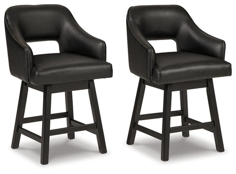 Tallenger Counter Height Bar Stool (Color: Black/Dark Brown, Barstool Height: Counter Height)