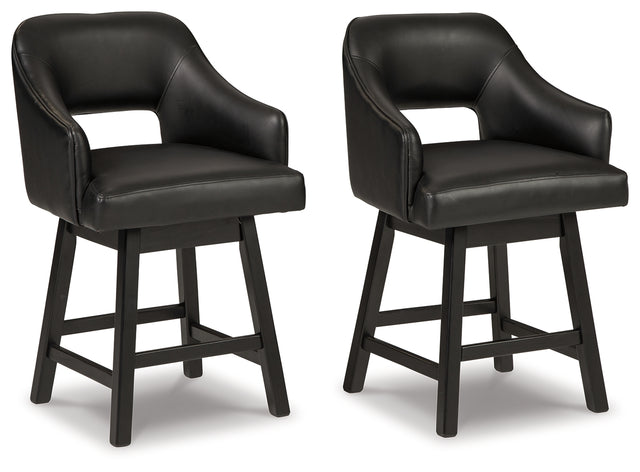 Tallenger Counter Height Bar Stool (Color: Black/Dark Brown, Barstool Height: Counter Height)