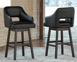 Tallenger Counter Height Bar Stool (Color: Black/Dark Brown, Barstool Height: Pub/Bar Height)