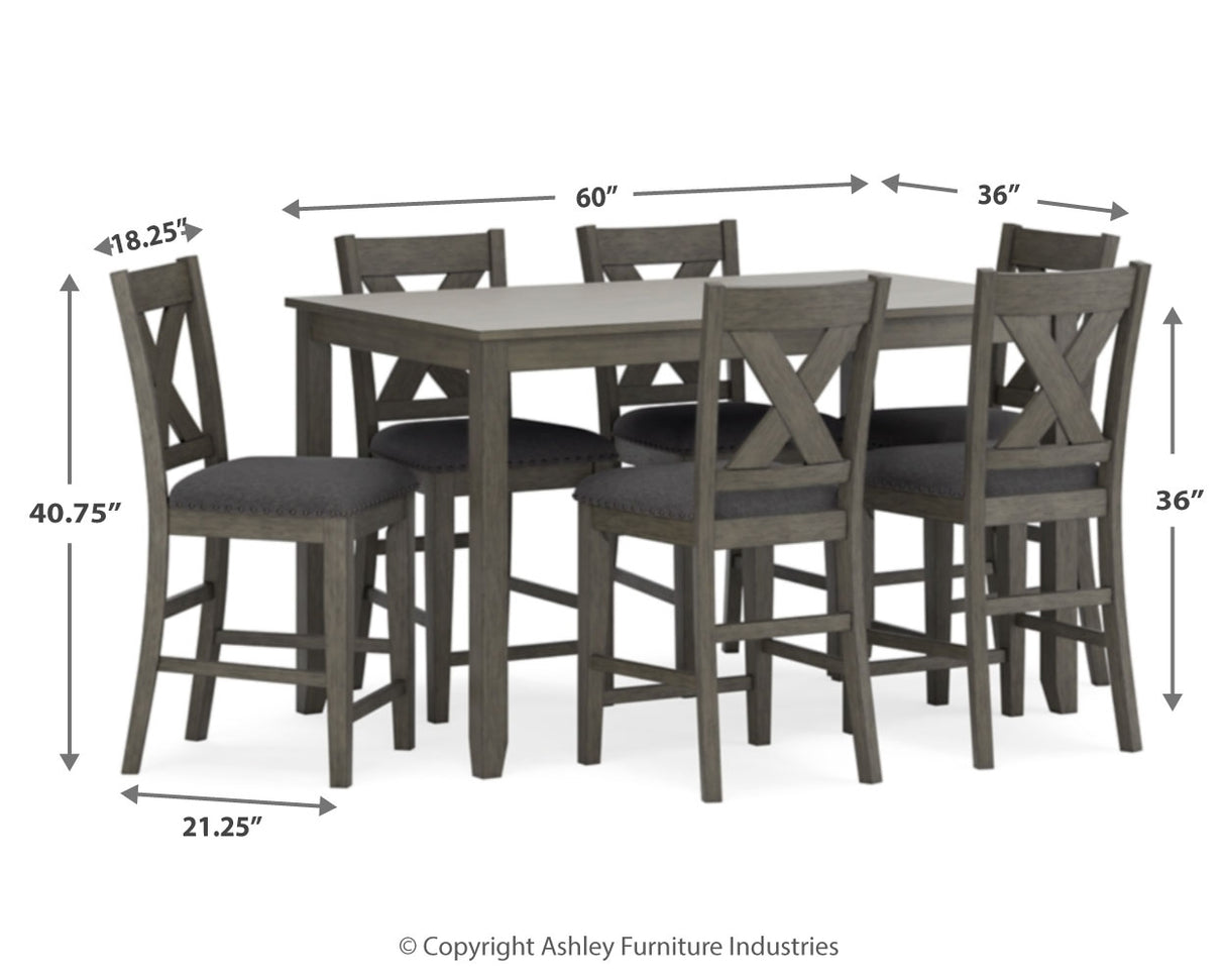 Caitbrook Counter Height Dining Table and Bar Stools (Set of 7)