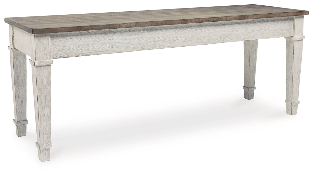 Skempton 4-Piece Dining Table and 2 Chairs and Bench (Dining Table, Dining Chair, Dining Chair, Storage Bench)