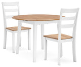 Gesthaven 3-Piece Dining Table and 2 Chairs (Dining Drop Leaf Table, Dining Chair, Dining Chair)