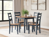 Gesthaven 5-Piece Dining Table and 4 Chairs (Dining Drop Leaf Table, Dining Chair, Dining Chair, Dining Chair, Dining Chair)