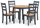 Gesthaven 5-Piece Dining Table and 4 Chairs (Dining Drop Leaf Table, Dining Chair, Dining Chair, Dining Chair, Dining Chair)