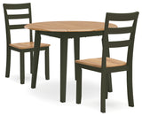 Gesthaven 3-Piece Dining Table and 2 Chairs (Dining Drop Leaf Table, Dining Chair, Dining Chair)