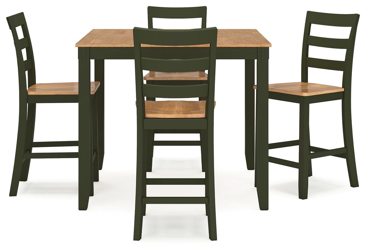 Gesthaven Counter Height Dining Table and 4 Barstools (Set of 5)