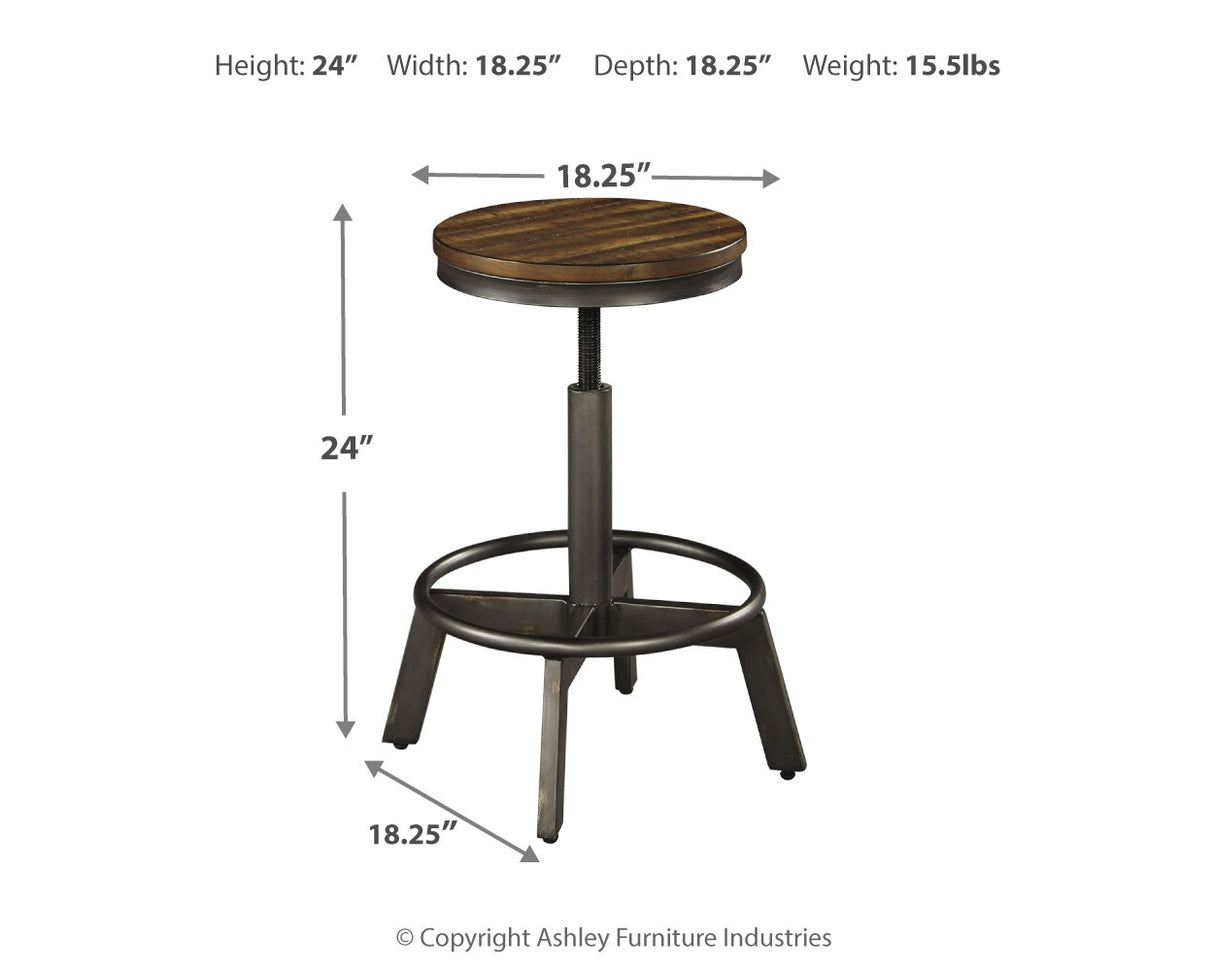 Torjin Counter Height Stool (Color: Brown/Gray)