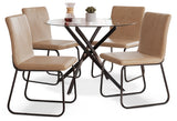 Pharwynn 5-Piece Dining Table and 4 Chairs (Dining Chair, Dining Chair, Dining Chair, Dining Chair, Dining Table)