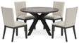 Glinari 5-Piece Dining Table and 4 Chairs (Dining Chair, Dining Chair, Dining Chair, Dining Chair, Dining Table)
