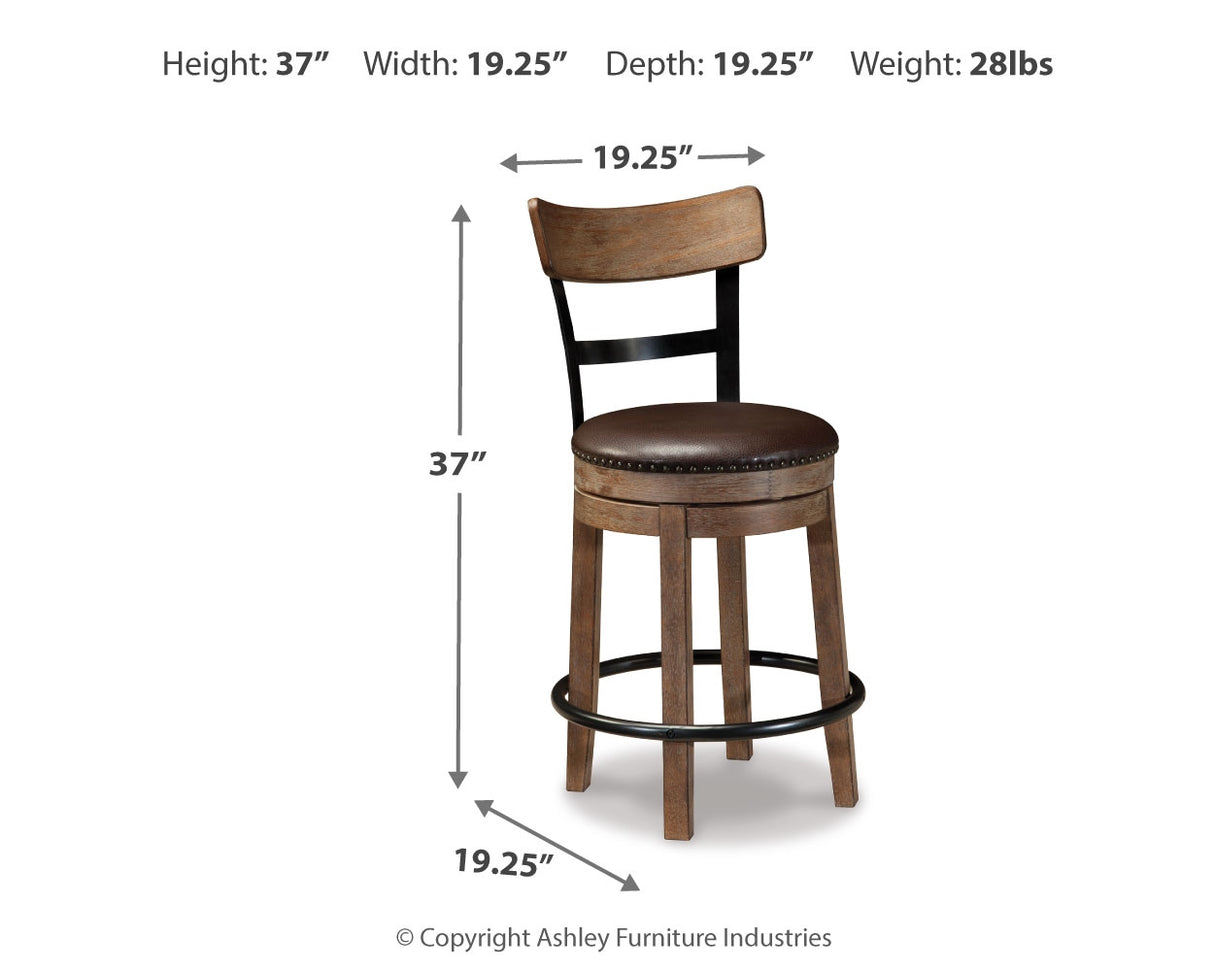 Pinnadel Counter Height Bar Stool (Set of 2)