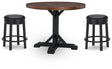 Valebeck Counter Height Dining Table and 2 Barstools