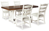 Valebeck 5-Piece Dining Table and 4 Chairs (Dining Table, Dining Chair, Dining Chair, Dining Chair, Dining Chair)