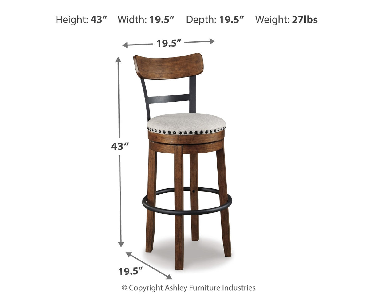 Valebeck Counter Height Bar Stool (Color: Brown, Barstool Height: Pub/Bar Height)