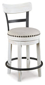 Valebeck Counter Height Bar Stool (Color: White, Barstool Height: Counter Height)