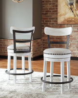 Valebeck Counter Height Bar Stool (Color: White, Barstool Height: Counter Height)