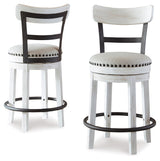 Valebeck Counter Height Bar Stool (Color: White, Barstool Height: Counter Height)