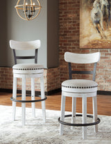 Valebeck Counter Height Bar Stool (Color: White, Barstool Height: Pub/Bar Height)